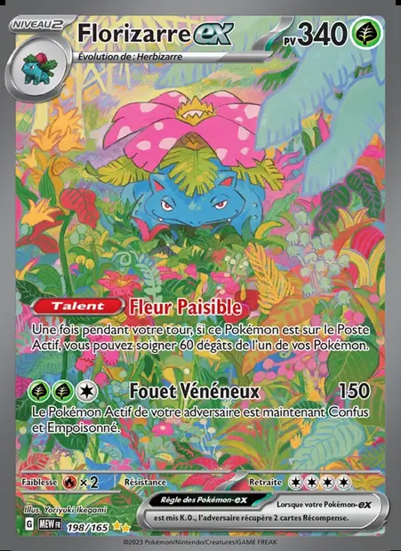 Florizarre-ex, carte Pokémon MEW 198 — extension 151