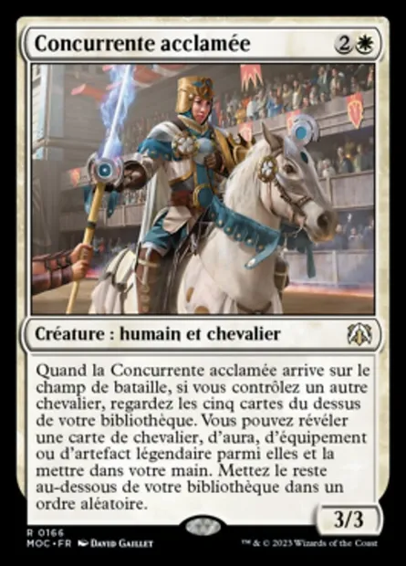 Concurrente acclamée, carte Magic MOC 166 — extension March of the Machine Commander