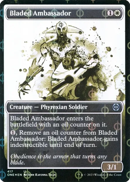 Bladed Ambassador, Magic card ONE 417 — Phyrexia: All Will Be One set