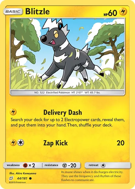 Blitzle, Pokémon card TEU 44 — Team Up set