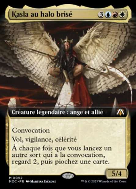 Kasla au halo brisé, carte Magic MOC 92 — extension March of the Machine Commander