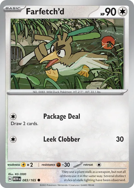 Farfetch'd, Pokémon card MEW 083 — 151 set