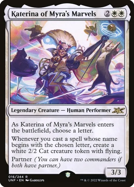 Katerina of Myra's Marvels, Magic card UNF 16 — Unfinity set