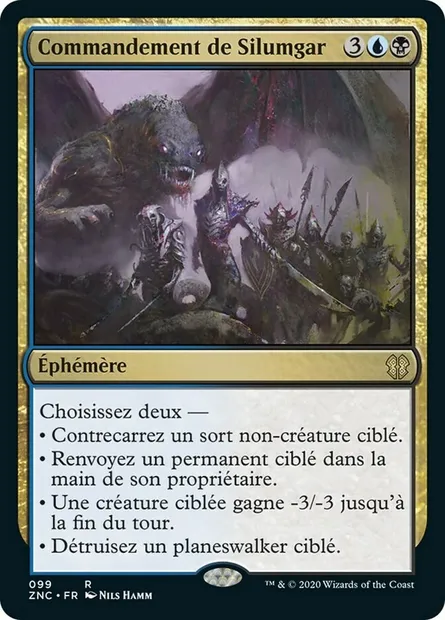 Commandement de Silumgar, carte Magic ZNC 99 — extension Zendikar Rising Commander