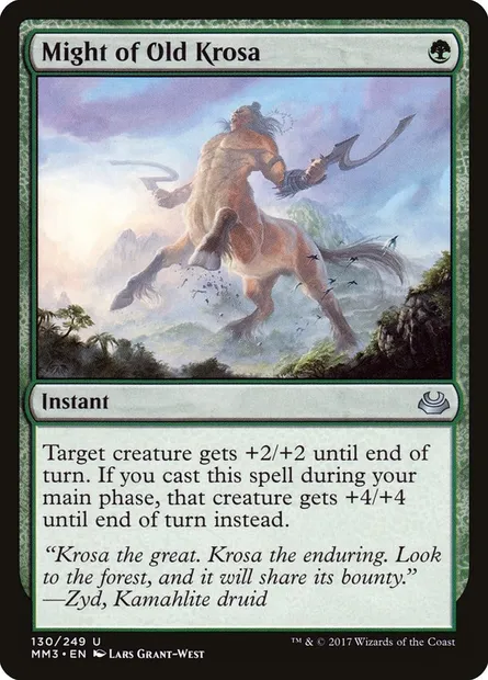 Might of Old Krosa, Magic card MM3 130 — Modern Masters 2017 set