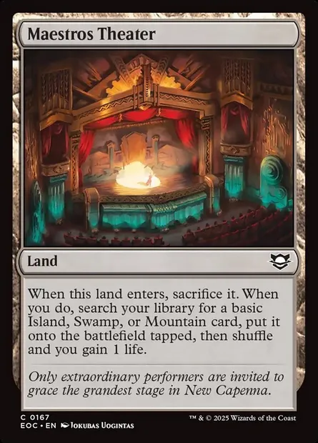 Maestros Theater, Magic card EOC 167 — Edge of Eternities Commander set