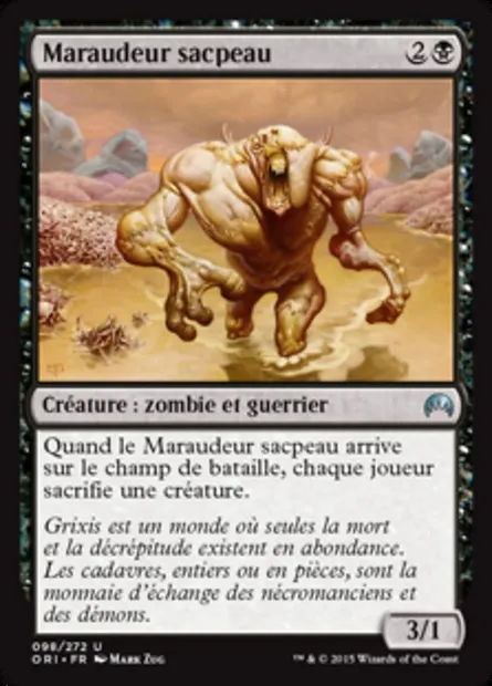 Maraudeur sacpeau, carte Magic ORI 98 — extension Magic Origines
