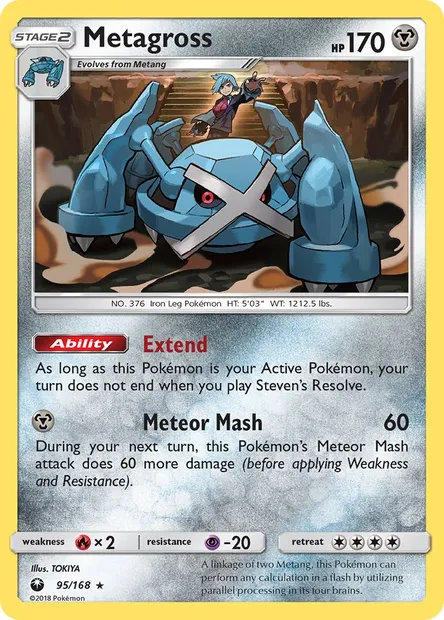 Metagross, Pokémon card CES 95 — Celestial Storm set