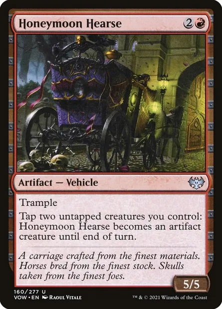 Honeymoon Hearse, Magic card VOW 160 — Innistrad: Crimson Vow set