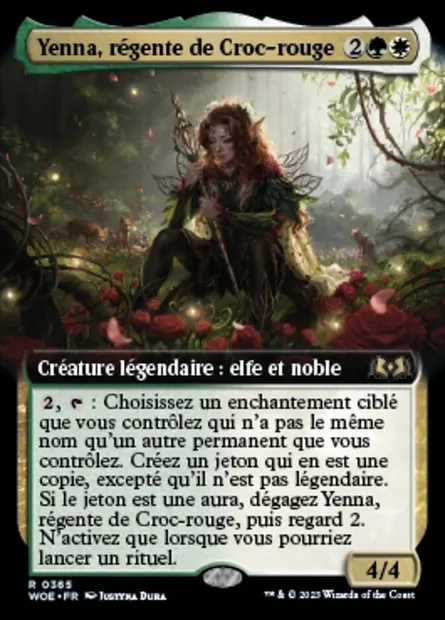 Yenna, régente de Croc-rouge, carte Magic WOE 365 — extension Wilds of Eldraine