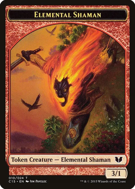 Elemental Shaman, carte Magic TC15 10 — extension Commander 2015 Tokens