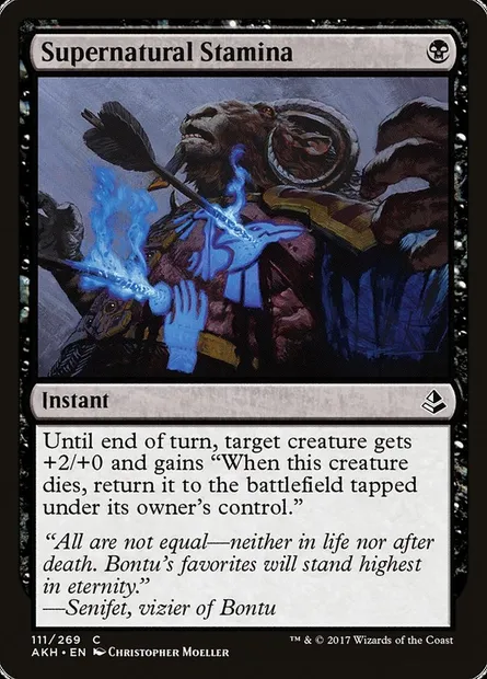 Supernatural Stamina, Magic card AKH 111 — Amonkhet set