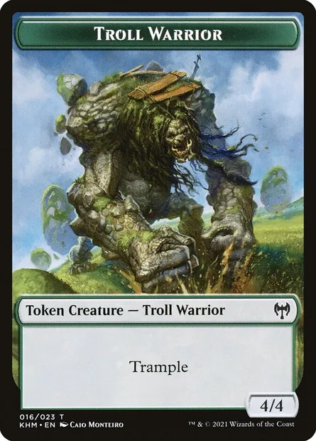 Troll Warrior, carte Magic TKHM 16 — extension Kaldheim Tokens