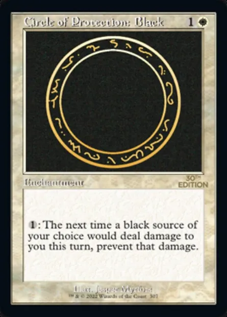 Circle of Protection: Black, Magic card 30A 307 — 30th Anniversary Edition set