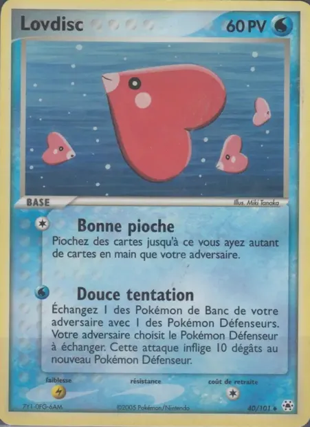 Lovdisc, carte Pokémon HL 40 — extension EX Légendes Oubliées