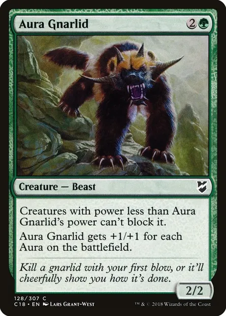 Aura Gnarlid, Magic card C18 128 — Commander 2018 set