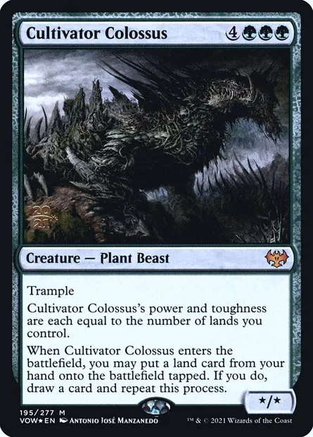 Cultivator Colossus, Magic card PVOW 195s — Innistrad: Crimson Vow Promos set