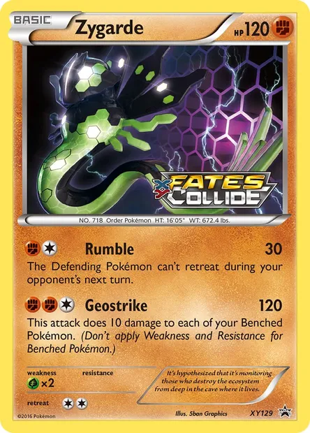 Zygarde, Pokémon card XY 129 — XY Black Star Promos set
