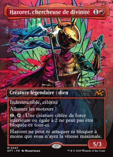 Hazoret, chercheuse de divinité, carte Magic DFT 347 — extension Aetherdrift