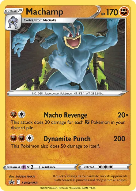 Machamp, Pokémon card SWSH 053 — SWSH Black Star Promos set