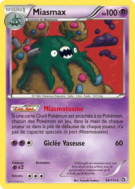 Miasmax, carte Pokémon LTR 68 — extension Legendary Treasures
