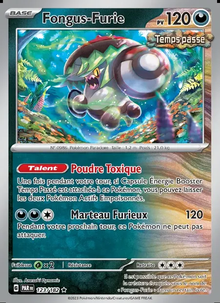 Fongus-Furie, carte Pokémon PAR 123 — extension Faille Paradoxe