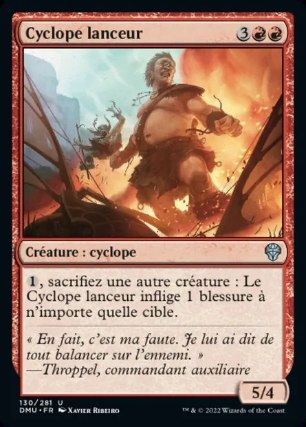 Cyclope lanceur, carte Magic DMU 130 — extension Dominaria Uni