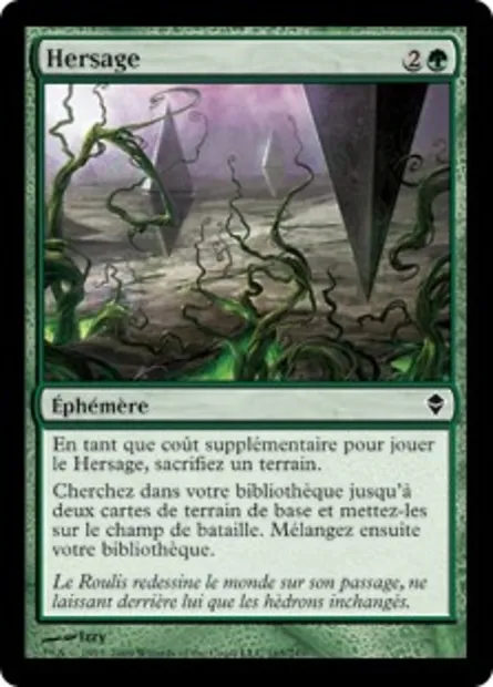 Hersage, carte Magic ZEN 165 — extension Zendikar