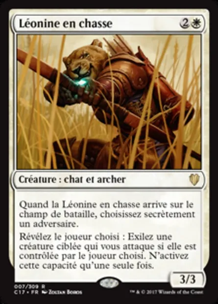 Léonine en chasse, carte Magic C17 7 — extension Commander 2017