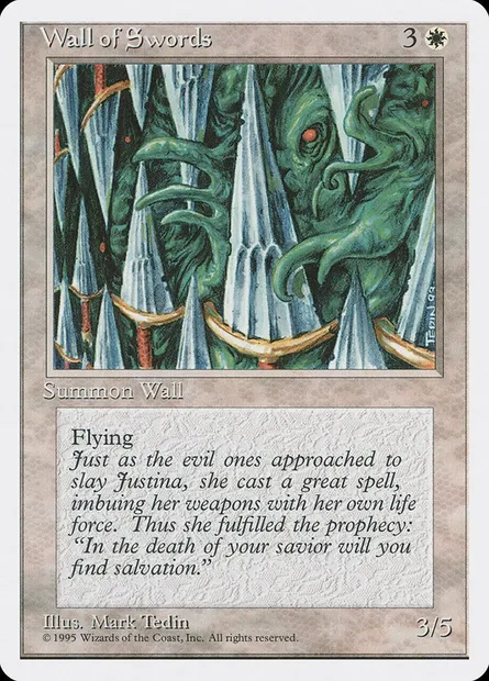 Wall of Swords, Magic card 4ED 55 — Fourth Edition set