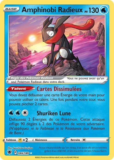 Amphinobi Radieux, carte Pokémon ASR 046 — extension Astres Radieux
