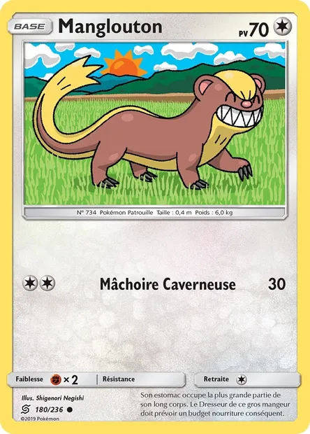 Manglouton, carte Pokémon UNM 180 — extension Harmonie des Esprits