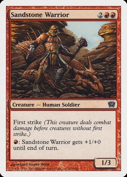Sandstone Warrior, Magic card 9ED 215 — Ninth Edition set