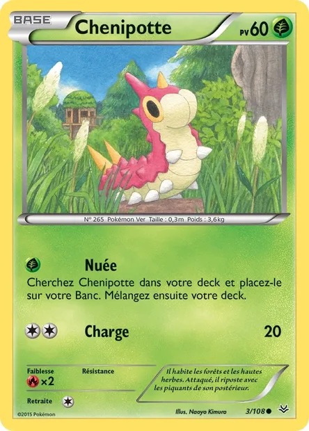 Chenipotte, carte Pokémon ROS 3 — extension Ciel Rugissant