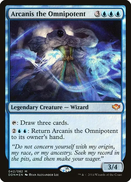 Arcanis l'omnipotent, carte Magic DDN 42 — extension Duel Decks: Speed vs. Cunning