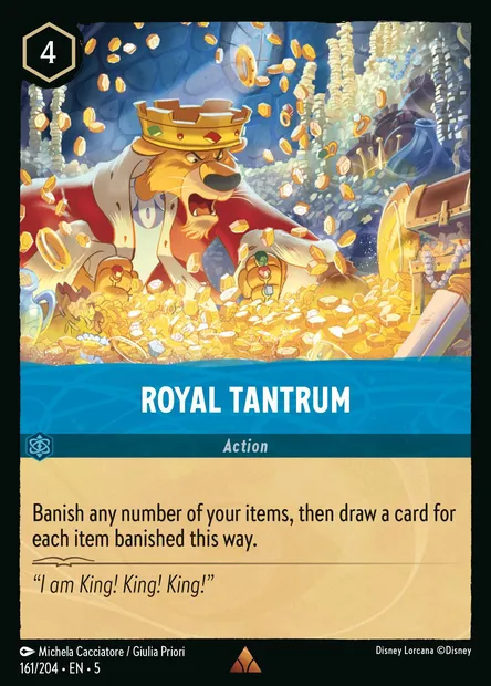 Royal Tantrum, Disney Lorcana card CH5-161 — Shimmering Skies set
