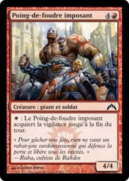 Poing-de-foudre imposant, carte Magic GTC 109 — extension Insurrection