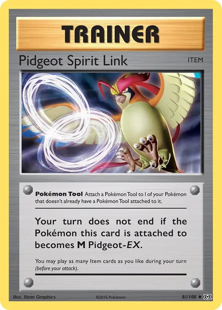 Pidgeot Spirit Link, Pokémon card EVO 81 — Evolutions set