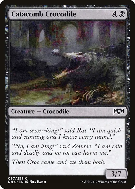 Catacomb Crocodile, Magic card RNA 67 — Ravnica Allegiance set