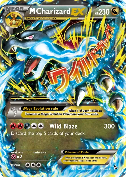 M Charizard EX, Pokémon card FLF 69 — Flashfire set