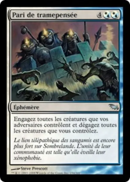 Pari de tramepensée, carte Magic SHM 154 — extension Sombrelande