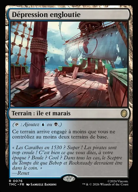 Dépression engloutie, carte Magic TMC 76 — extension Teenage Mutant Ninja Turtles Eternal