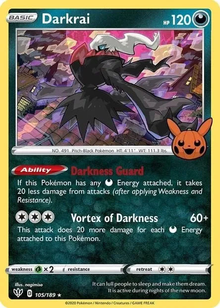 Darkrai, Pokémon card TOT22 105 — Trick or Trade set