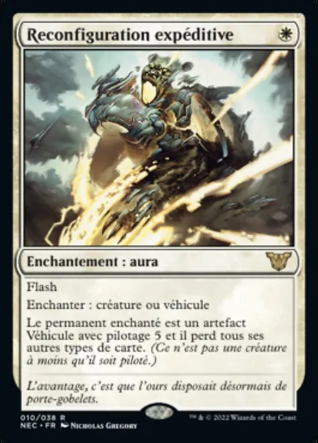 Reconfiguration expéditive, carte Magic NEC 10 — extension Neon Dynasty Commander