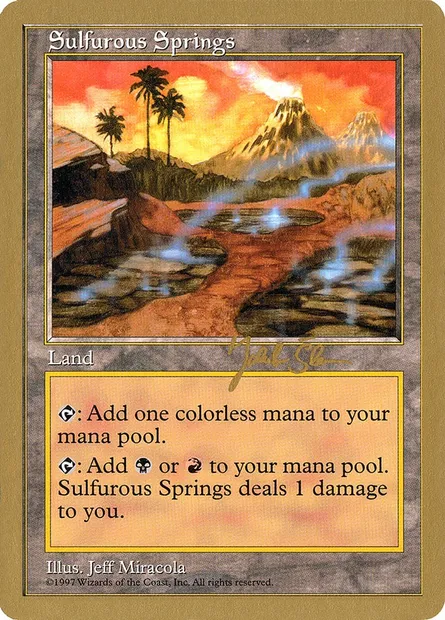 Sources sulfureuses, carte Magic WC97 js424 — extension World Championship Decks 1997