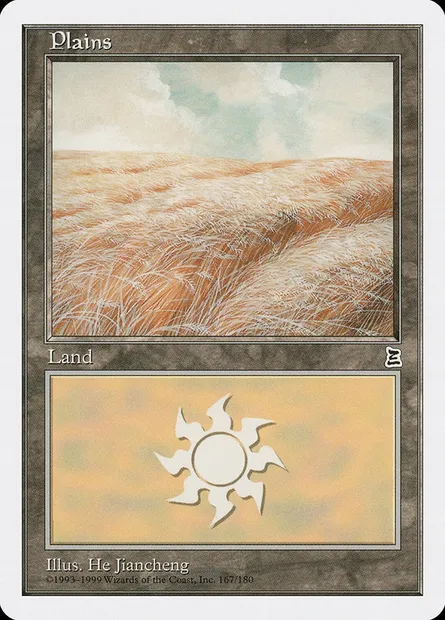 Plains, Magic card PTK 167 — Portal Three Kingdoms set