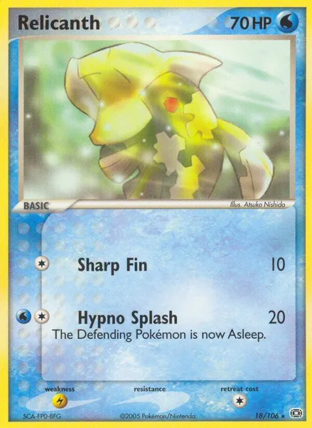 Relicanth, Pokémon card EM 18 — Emerald set