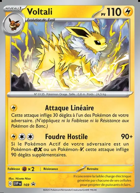 Voltali, carte Pokémon PR-SV 169 — extension SVP Black Star Promos