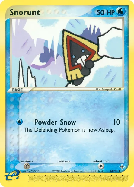 Snorunt, Pokémon card DR 44 — Dragon set