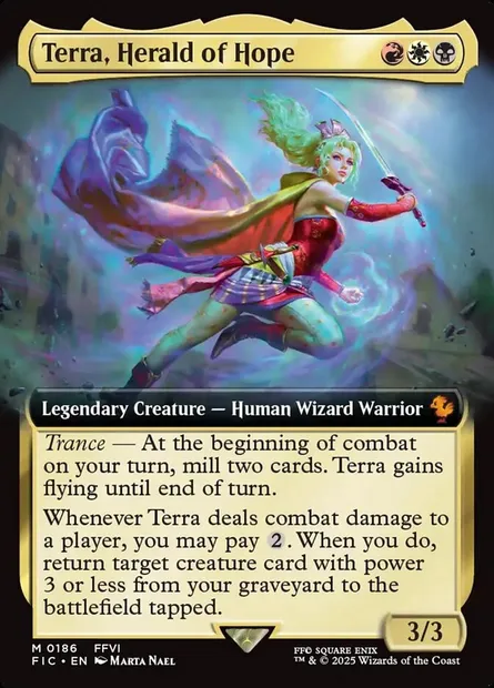 Terra, Herald of Hope, Magic card FIC 186 — Final Fantasy Commander set